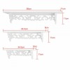 Set of 3 White Floating Wall Shelves