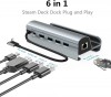 Docking Station For Steam Deck And ROG Alloy, Dock Stand, HDMI, USB, PD, RJ45 Gigabyte Ethernet