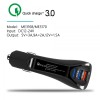 3-Port QC 3.0 Fast Car Charger USB Cigarette Lighter Socket