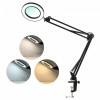 8x Magnifying Glass With LED Ring Light And Desktop Arm Clamp