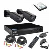 Anspo HD 1080P CCTV System 4 Channel 2x Bullet Cameras Surveillance Kit