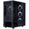 CIT Terra Black Gaming mATX Case 4x ARGB Fans Mesh Front and Tempered Glass Side Panel