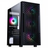 CIT Terra Black Gaming mATX Case 4x ARGB Fans Mesh Front and Tempered Glass Side Panel