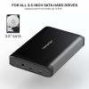 Combrite USB Type-C 3.2 3.5'' External Hard Drive Enclosure with UK Power Adapter USB-C