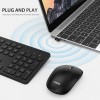 WISFOX Wireless Keyboard and Mouse Set 2.4GHz Ultra-thin Silent Desktop Combo