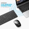 WISFOX Wireless Keyboard and Mouse Set 2.4GHz Ultra-thin Silent Desktop Combo