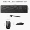 WISFOX Wireless Keyboard and Mouse Set 2.4GHz Ultra-thin Silent Desktop Combo