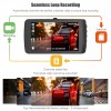 Dual-Lens Dash Cam 1080P Full HD In Car DVR Front And Rear Cameras 4'' LCD