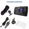 Dual-Lens Dash Cam 1080P Full HD In Car DVR Front And Rear Cameras 4'' LCD