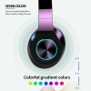 Bluetooth Headphones Headset Portable Wireless Over Ear With RGB LED - Black