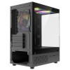 CiT Celsius Black Micro-ATX Gaming Case with Tempered Glass Front and Side Panels with 3 x CiT Celsius Dual-Ring Infinity Fans