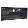 CiT Connect USB Keyboard 7 Colour LED Backlit With Phone Rest and USB Hub