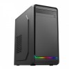 CiT Home Micro Tower ATX PC Case mATX With ARGB LED Strip