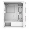 CIT Neo White ATX Gaming PC Case 4X Dual-Ring Infinity Fans Mesh Front Side Glass Panel