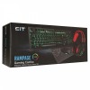 CIT Rampage Gaming Keyboard, Mouse, Mouse Pad And Headset Combo