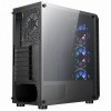 CIT Sahara F4 Mid ATX Gaming Case 4x Rainbow Fans TG Front and Side Panel Case