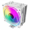 GameMax Ice Force White CPU Cooler With 120mm FN12A-C8I PWM ARGB Infinity Fan 4 x 6mm Heat Pipes TDP 200W
