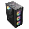 CIT Blade Mid ATX Gaming PC Case 6 x ARGB Ring Fans Tempered Glass Front and Side Panels