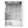 CIT Blade White Mid ATX Gaming PC Case 6 x ARGB Ring Fans Tempered Glass Front and Side Panels