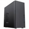 CiT Course Micro ATX PC Case with Brushed Aluminium Front and 1 x 8cm Rear Fan