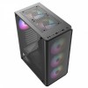 CiT Delta Black ATX Gaming Case with MeshABS Front 30 Tinted Tempered Glass Side 6 x Inner-Ring ARGB Fans 6-Port MB Sync Hub