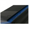CiT F3 Black Micro-ATX Case With 12cm Blue LED Fan & Blue Stripe