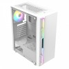 CIT Galaxy White Mid Tower Gaming Case LED Strip ARGB Fan Side Glass Panel