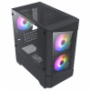 CIT Level 1 Black MATX Case Glass Front Side 3x ARGB Fans