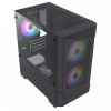 CIT Level 1 Black Mesh MATX Case Glass Front Side 3x ARGB Fans