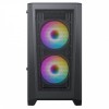 CIT Level 2 Black Micro ATX Gaming PC Case Mesh Front Glass Side 3xARGB Fans