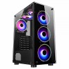 CIT Mirage ATX PC Case 6 X Dual-Ring ARGB Fans Tempered Glass Panels