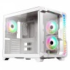 CiT Pro Android X Gaming Cube All In White Case with 3 x 120mm Infinity ARGB Fans