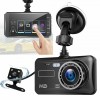 Dash Cam 1080P Full HD In Car Front And Back Dual Lens 4'' Touchscreen LCD