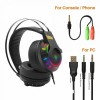 E-Sports Gaming Headset With Boom Microphone RGB LED Light