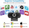 Full HD 1080P Webcam With Microphone Adjustable Focus