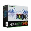 GameMax Iceberg 240mm Water Cooling System Liquid Cooler with 7 Colour PWM Fans