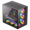 GameMax Infinity RGB Mid-Tower ATX PC Black Gaming Case With Tempered Glass Side Panel 6x ARGB Fans