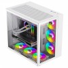 GameMax Infinity RGB Mid-Tower ATX PC White Gaming Case With Tempered Glass Side Panel 6x ARGB Fans