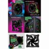 GameMax Mirage 120mm Rainbow RGB Case Fan 5V Addressable 3pin Header 3pin MB