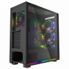 Game Max View ARGB Sync Gaming Case 2xLED Strips 3xFans 3Pin Hub TG Front