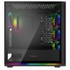 Game Max View ARGB Sync Gaming Case 2xLED Strips 3xFans 3Pin Hub TG Front