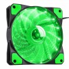 Jedel 120mm Green LED PC Case Cooling Fan 3-Pin PWM/4-Pin Molex Connector