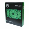 Jedel 120mm Green LED PC Case Cooling Fan 3-Pin PWM/4-Pin Molex Connector