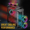 Jedel 5 Pack 120MM RGB LED PC Case Fan With Controller Hub And Remote Control