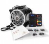 Jedel 5 Pack 120MM RGB LED PC Case Fan With Controller Hub And Remote Control