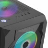 Jedel Wrath Meshed Gaming PC Computer Case RGB LED Mid Tower ATX Tempered Glass 6x Halo Ring Fans