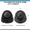 JUSTOP Dome Dummy CCTV Camera For Indoor & Outdoor With Red LED Black - Twin Pack