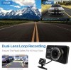 JUSTOP Dash Cam 1080P Full HD In Car DVR Camera Digital Driving Video Recorder 4'' LCD