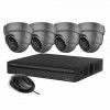 Longse CCTV Kit 4 Channel 8MP XVR Recorder & 4 x 8MP AHD/TVI/CVI BNC Grey Cameras