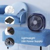 Rechargeable Mini USB Desk Fan Portable Small Quiet 3 Speed Table Cooling Fan